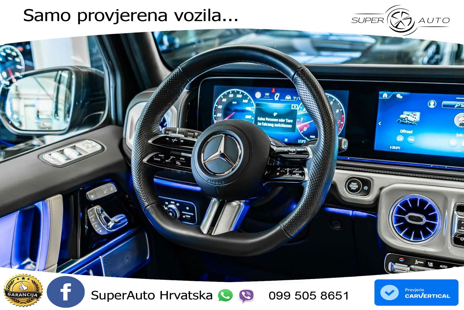 Mercedes G 500 Long (449 KS) 4MATIC 9G-TRONIC Exclusive LED+GR SJED+ACC