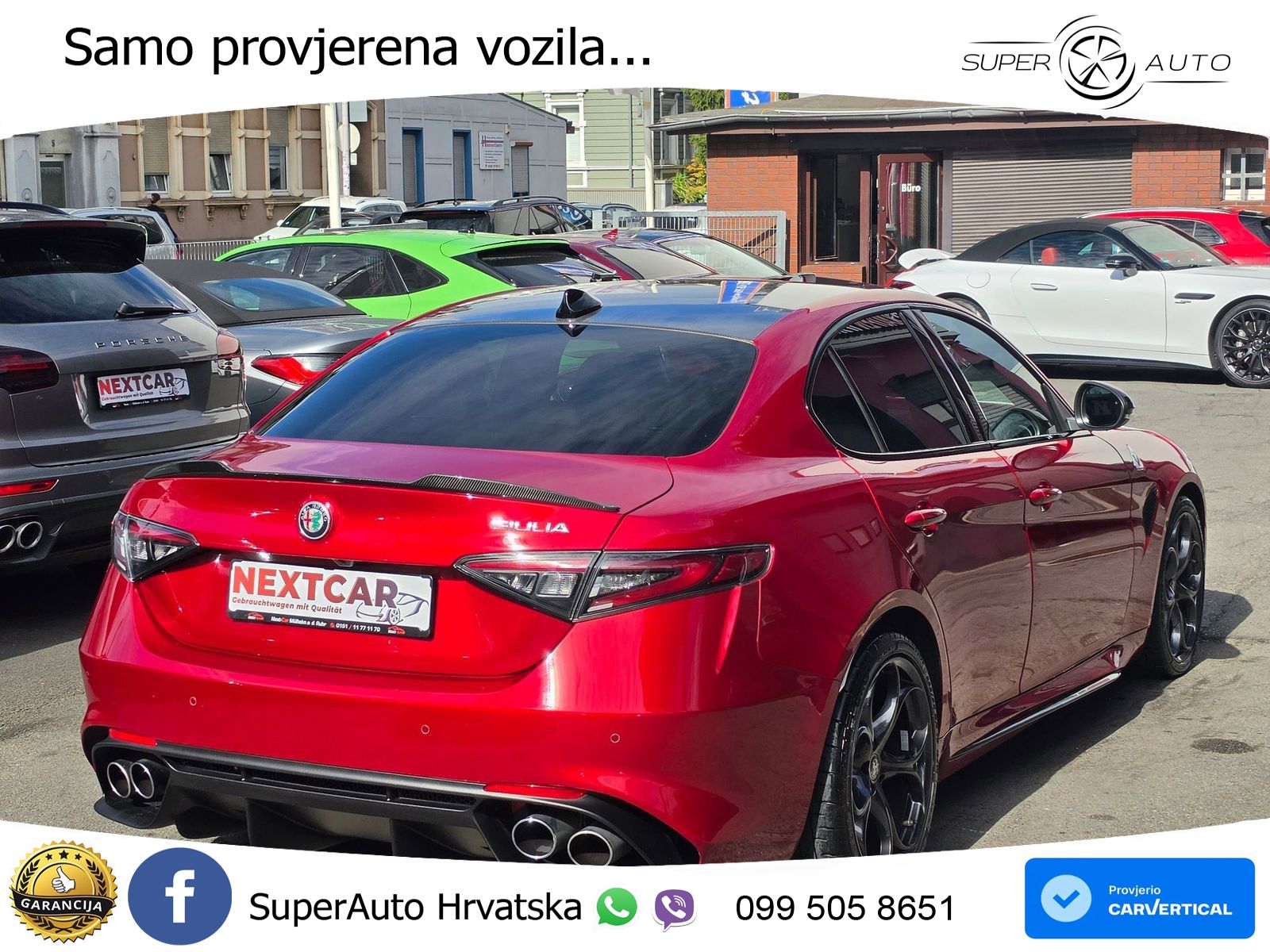 Alfa Romeo Giulia Quadrifoglio 2.9 V6 Bi-Turbo (520 KS) Automatic LED+GR SJED+ACC