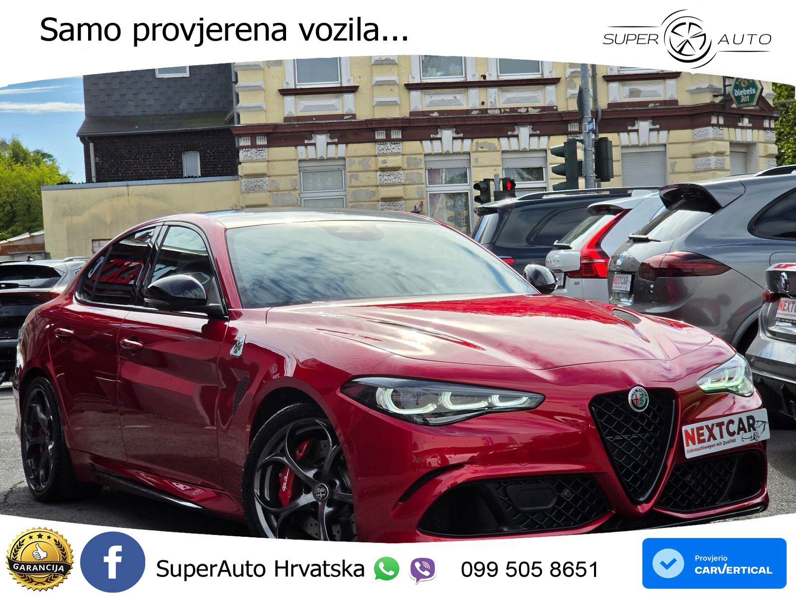 Alfa Romeo Giulia Quadrifoglio 2.9 V6 Bi-Turbo (520 KS) Automatic LED+GR SJED+ACC