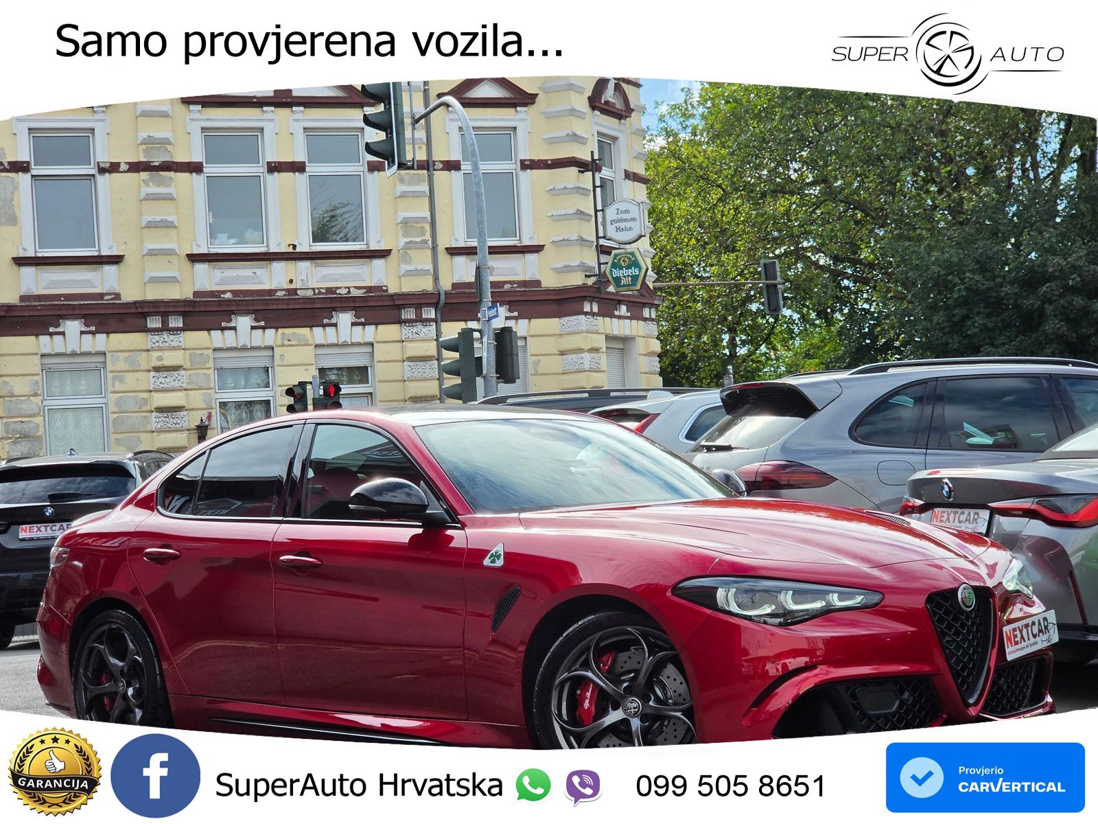 Alfa Romeo Giulia Quadrifoglio 2.9 V6 Bi-Turbo (520 KS) Automatic LED+GR SJED+ACC