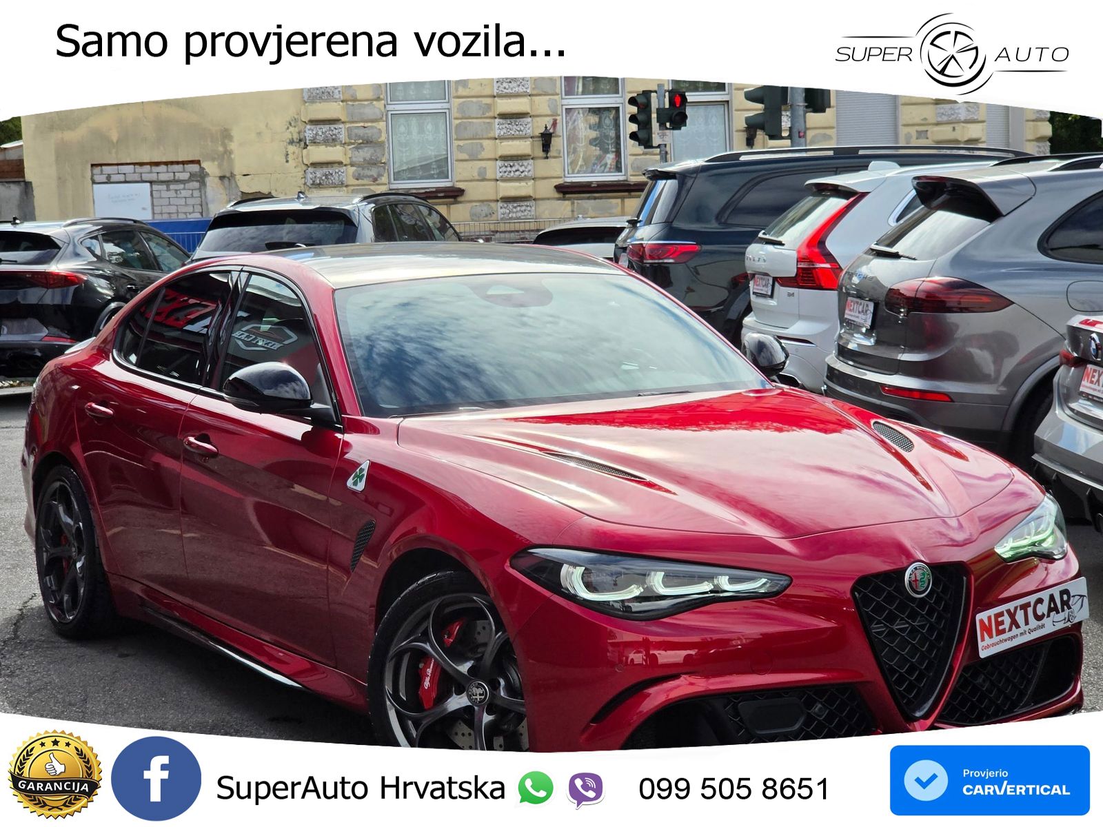 Alfa Romeo Giulia Quadrifoglio 2.9 V6 Bi-Turbo (520 KS) Automatic LED+GR SJED+ACC