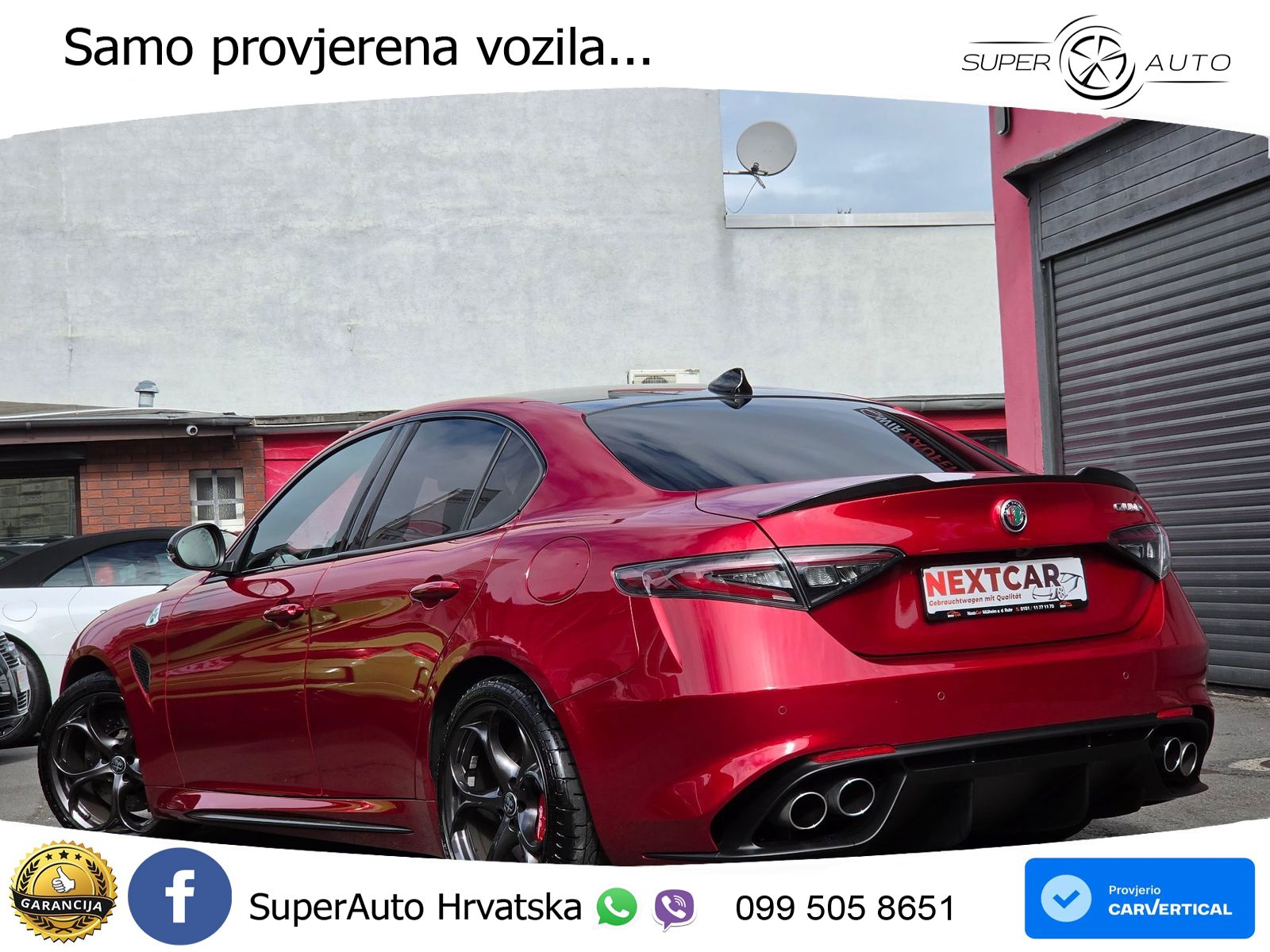 Alfa Romeo Giulia Quadrifoglio 2.9 V6 Bi-Turbo (520 KS) Automatic LED+GR SJED+ACC