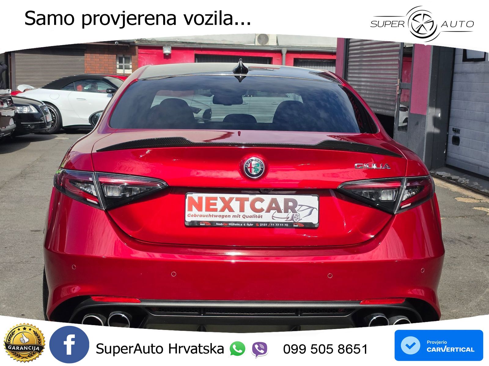 Alfa Romeo Giulia Quadrifoglio 2.9 V6 Bi-Turbo (520 KS) Automatic LED+GR SJED+ACC