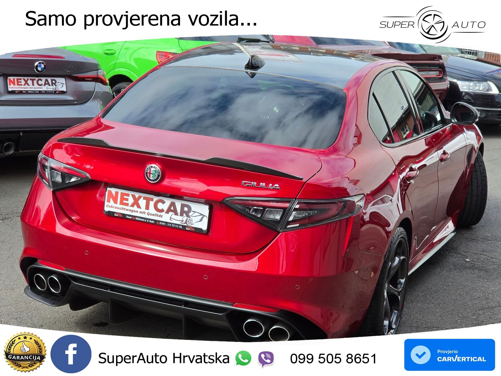 Alfa Romeo Giulia Quadrifoglio 2.9 V6 Bi-Turbo (520 KS) Automatic LED+GR SJED+ACC