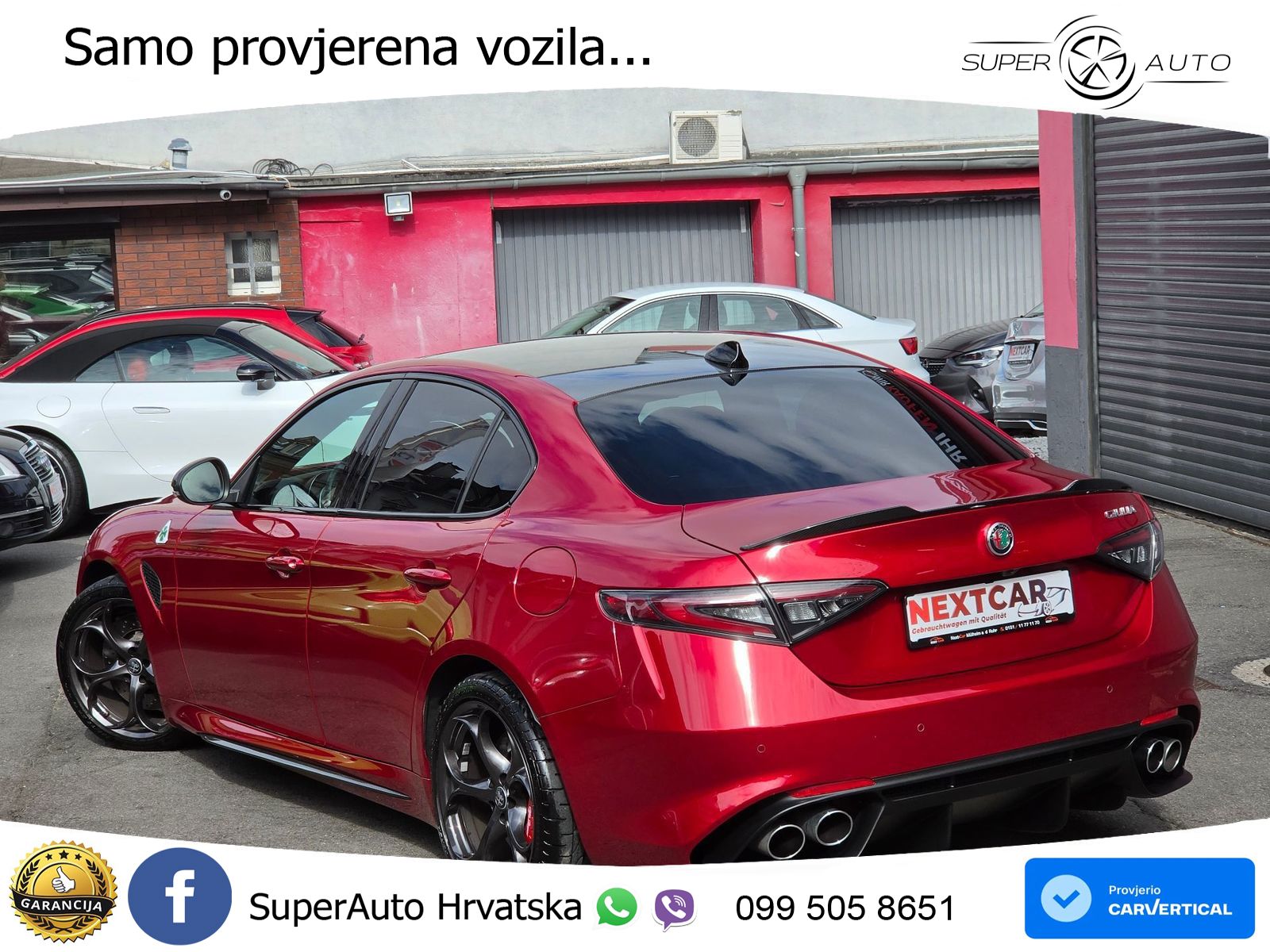 Alfa Romeo Giulia Quadrifoglio 2.9 V6 Bi-Turbo (520 KS) Automatic LED+GR SJED+ACC