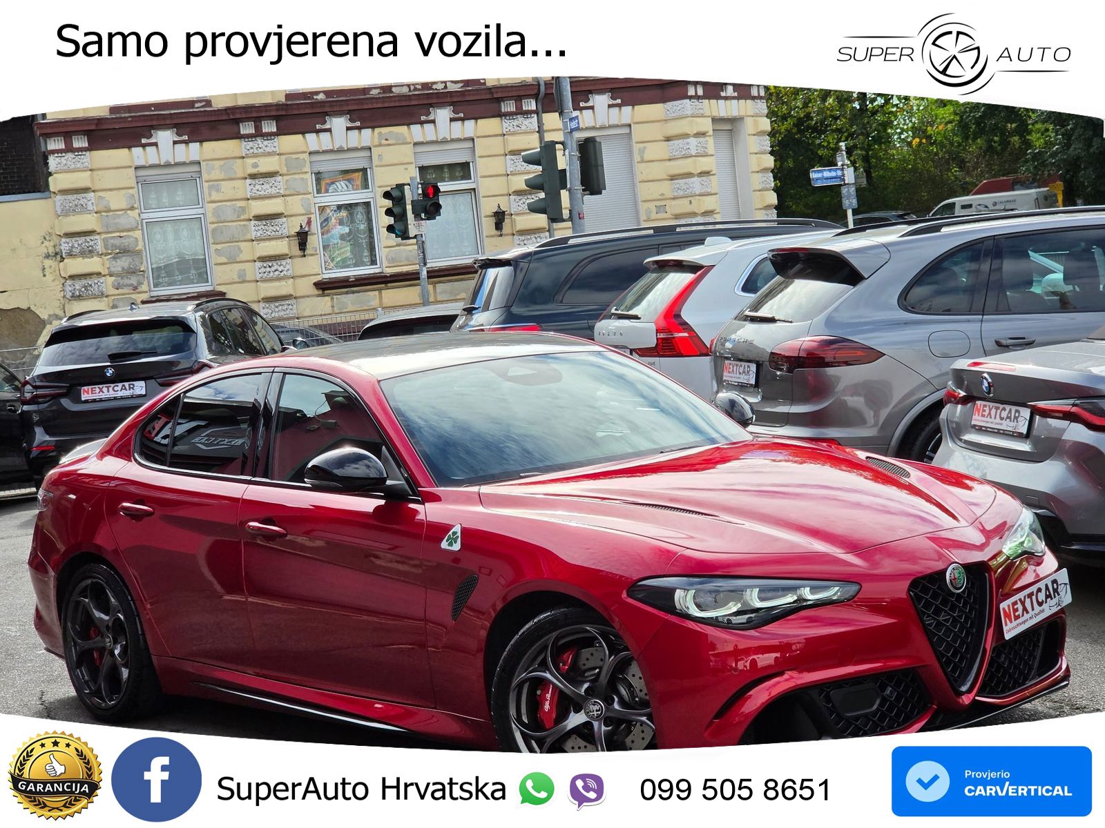 Alfa Romeo Giulia Quadrifoglio 2.9 V6 Bi-Turbo (520 KS) Automatic LED+GR SJED+ACC
