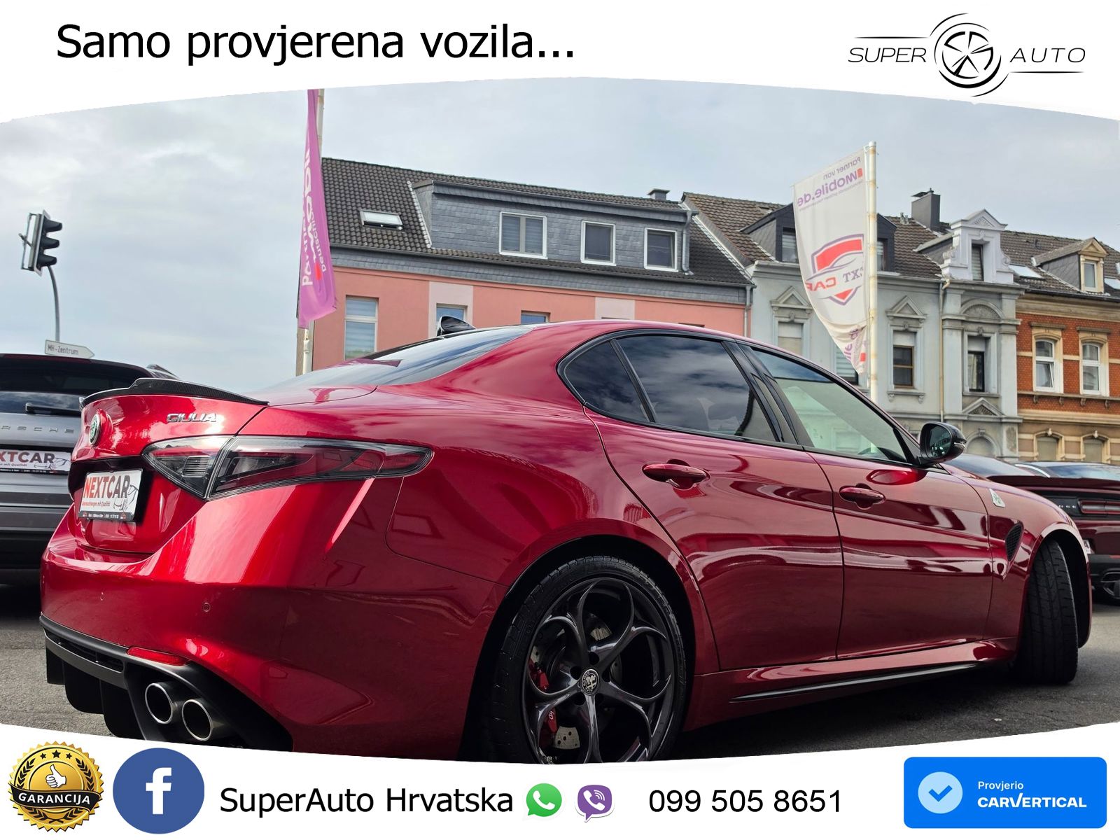 Alfa Romeo Giulia Quadrifoglio 2.9 V6 Bi-Turbo (520 KS) Automatic LED+GR SJED+ACC