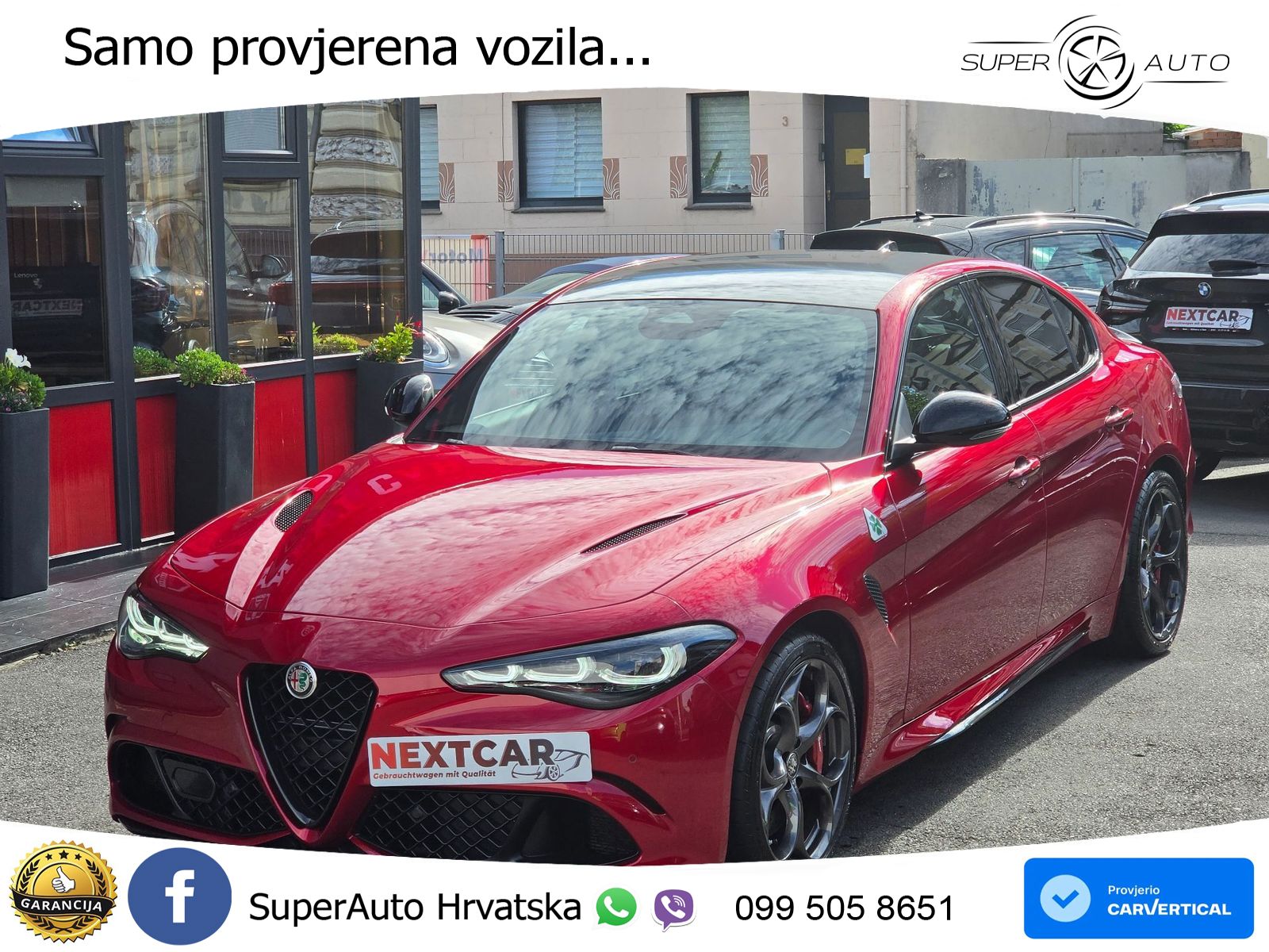 Alfa Romeo Giulia Quadrifoglio 2.9 V6 Bi-Turbo (520 KS) Automatic LED+GR SJED+ACC