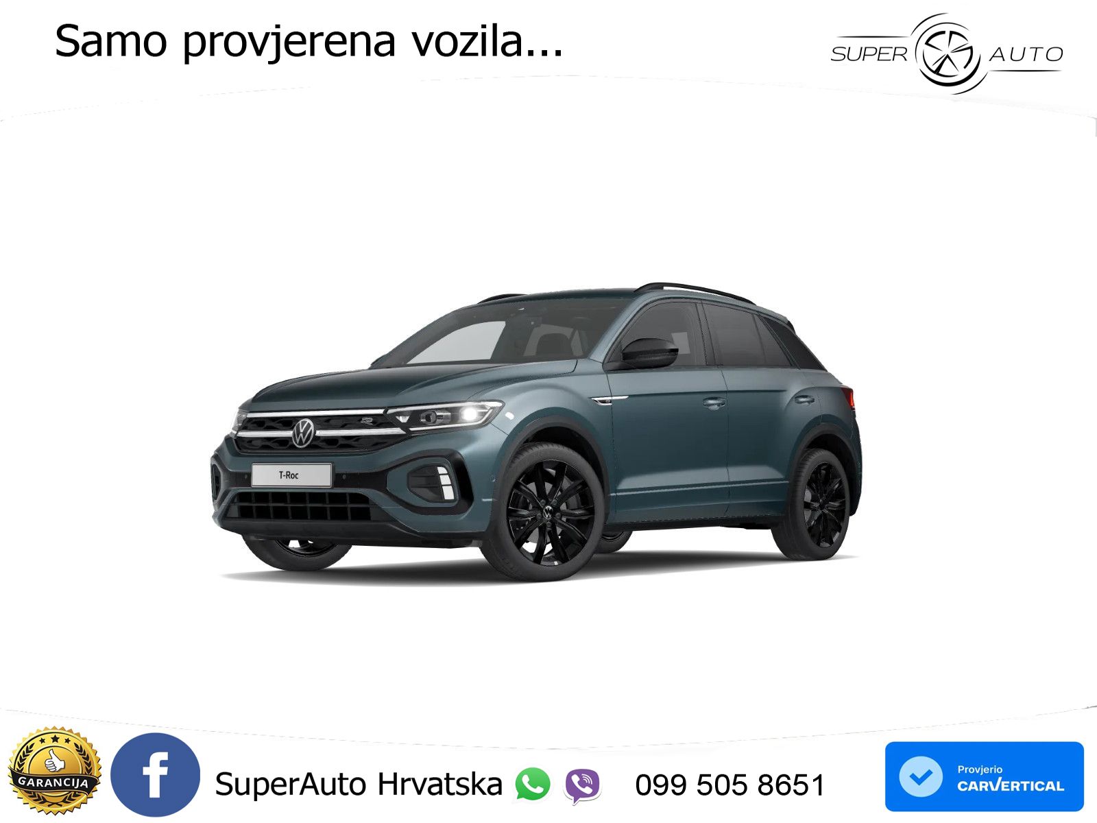 Volkswagen T-Roc 1.5 TSI (150 KS) DSG R-Line LED+GR SJED+ACC