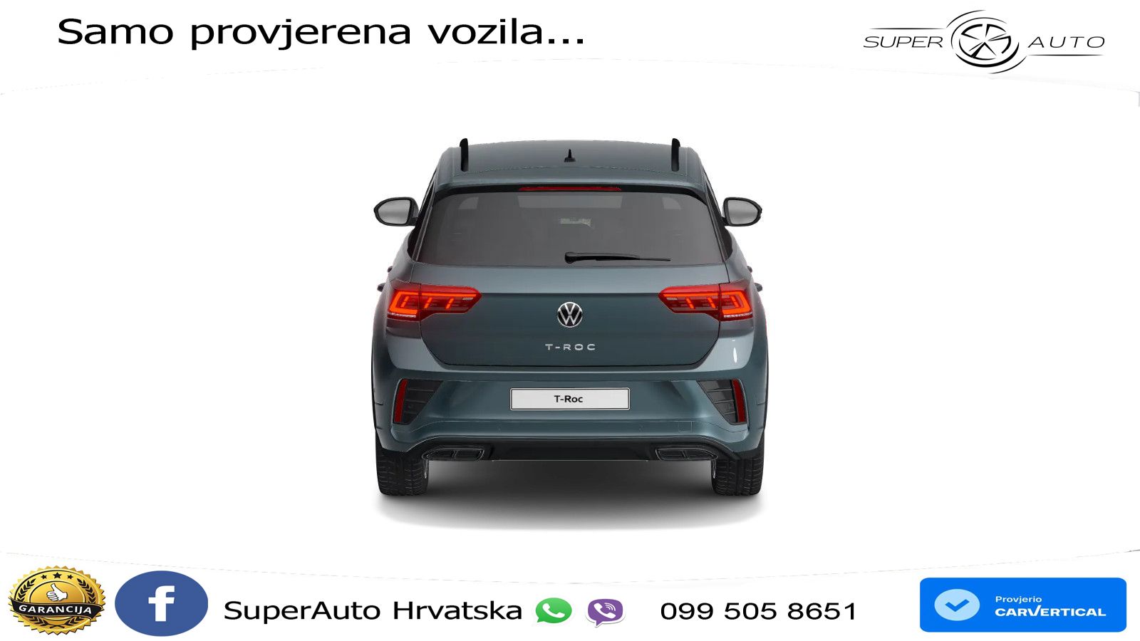 Volkswagen T-Roc 1.5 TSI (150 KS) DSG R-Line LED+GR SJED+ACC