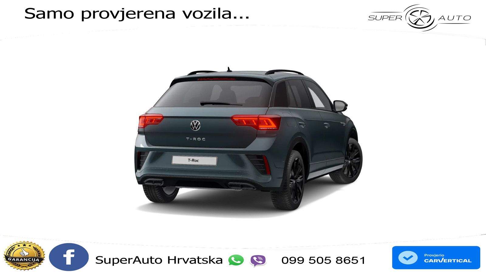 Volkswagen T-Roc 1.5 TSI (150 KS) DSG R-Line LED+GR SJED+ACC