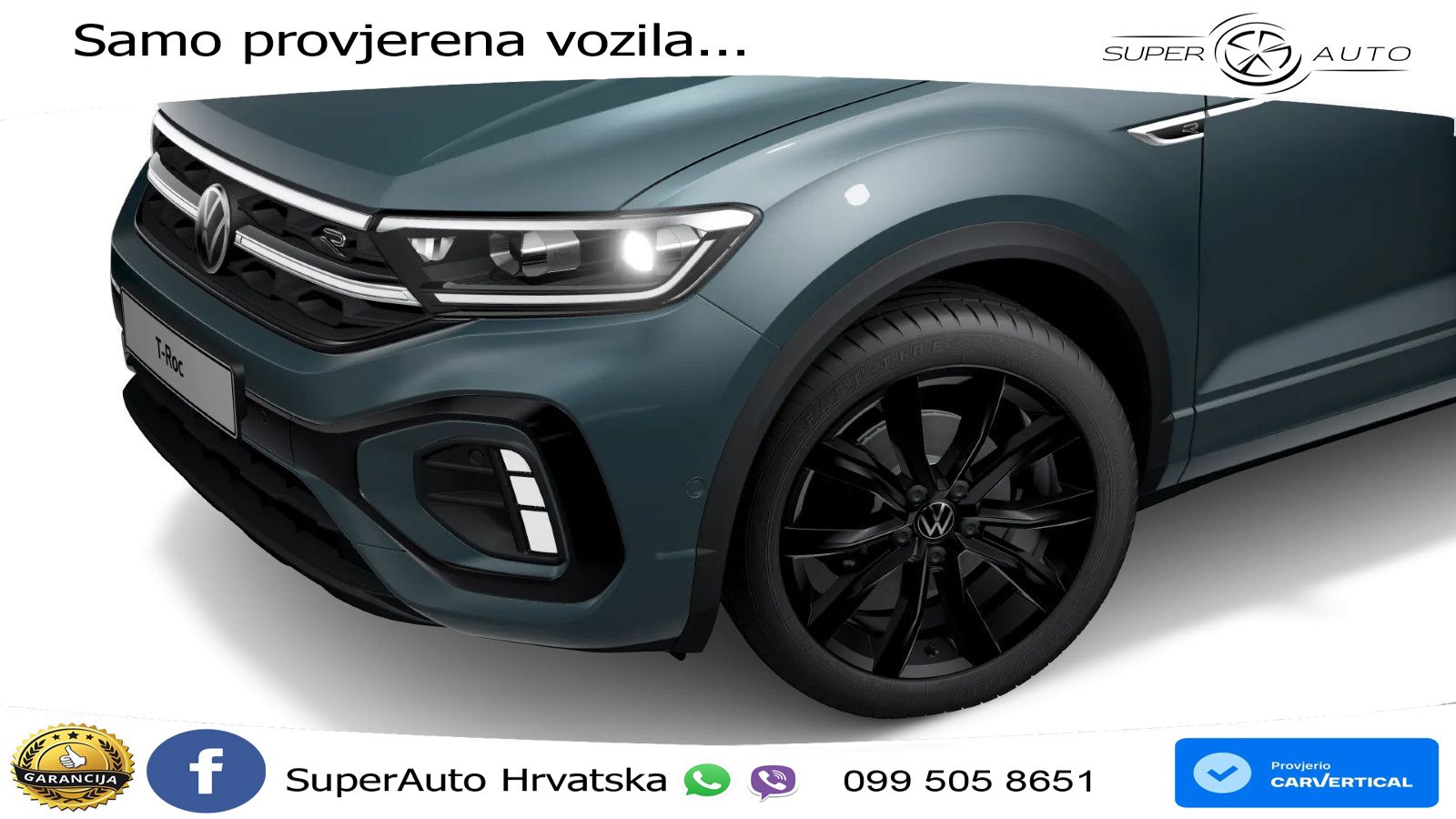 Volkswagen T-Roc 1.5 TSI (150 KS) DSG R-Line LED+GR SJED+ACC