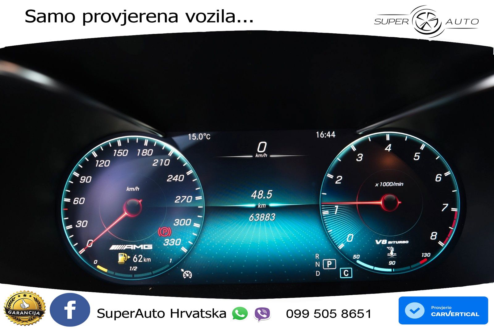 Mercedes AMG GLC 63 S V8 (510 KS) 4MATIC+ MCT LED+GR SJED+ACC