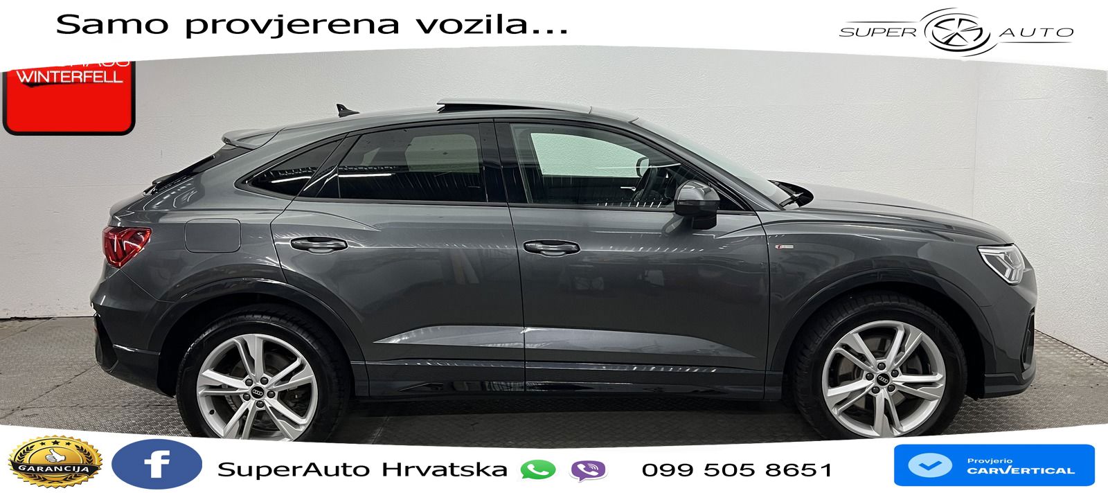 Audi Q3 Sportback 40 TFSI (190 KS) quattro S tronic S line LED+GR SJED+ACC