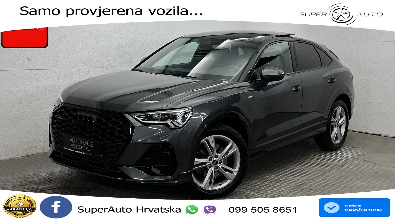 Audi Q3 Sportback 40 TFSI (190 KS) quattro S tronic S line LED+GR SJED+ACC