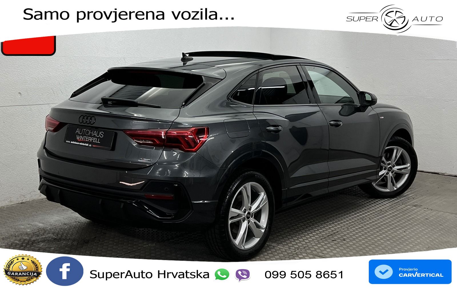 Audi Q3 Sportback 40 TFSI (190 KS) quattro S tronic S line LED+GR SJED+ACC
