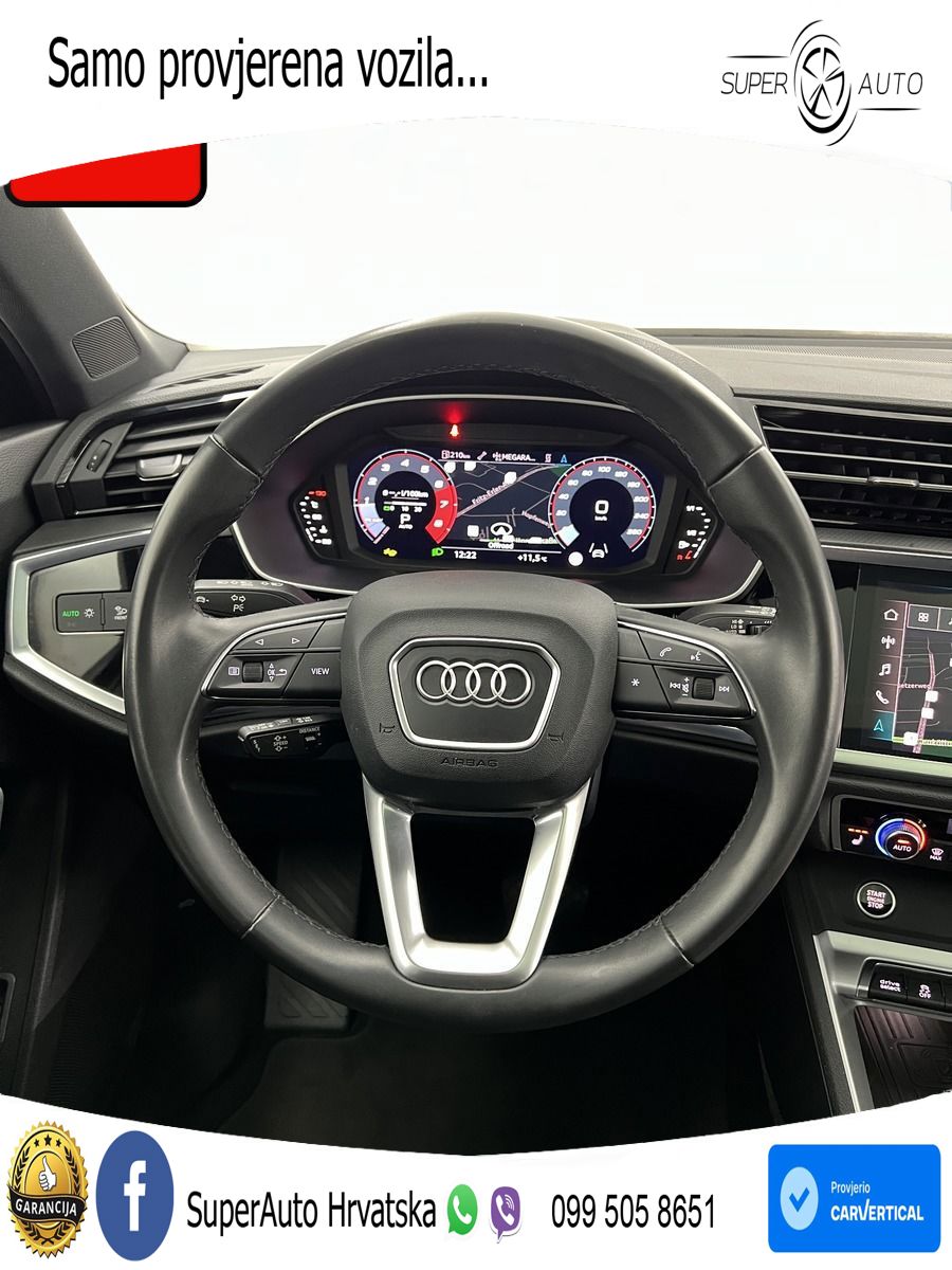 Audi Q3 Sportback 40 TFSI (190 KS) quattro S tronic S line LED+GR SJED+ACC
