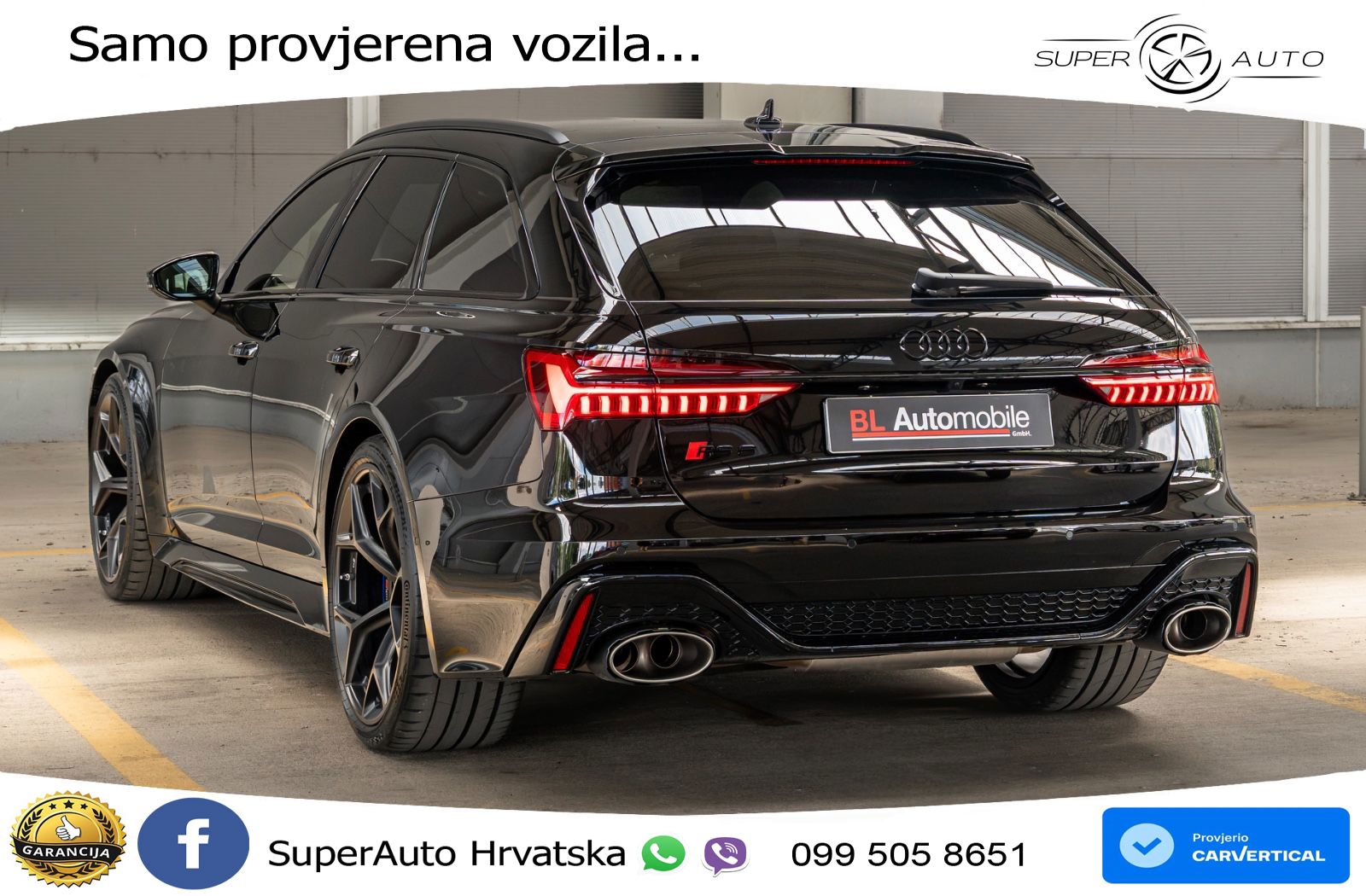 Audi RS6 Avant 4.0 TFSI V8 performance (630 KS)  quattro tiptronic LED+GR SJED+ACC