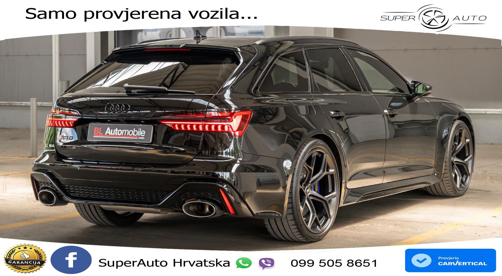 Audi RS6 Avant 4.0 TFSI V8 performance (630 KS)  quattro tiptronic LED+GR SJED+ACC