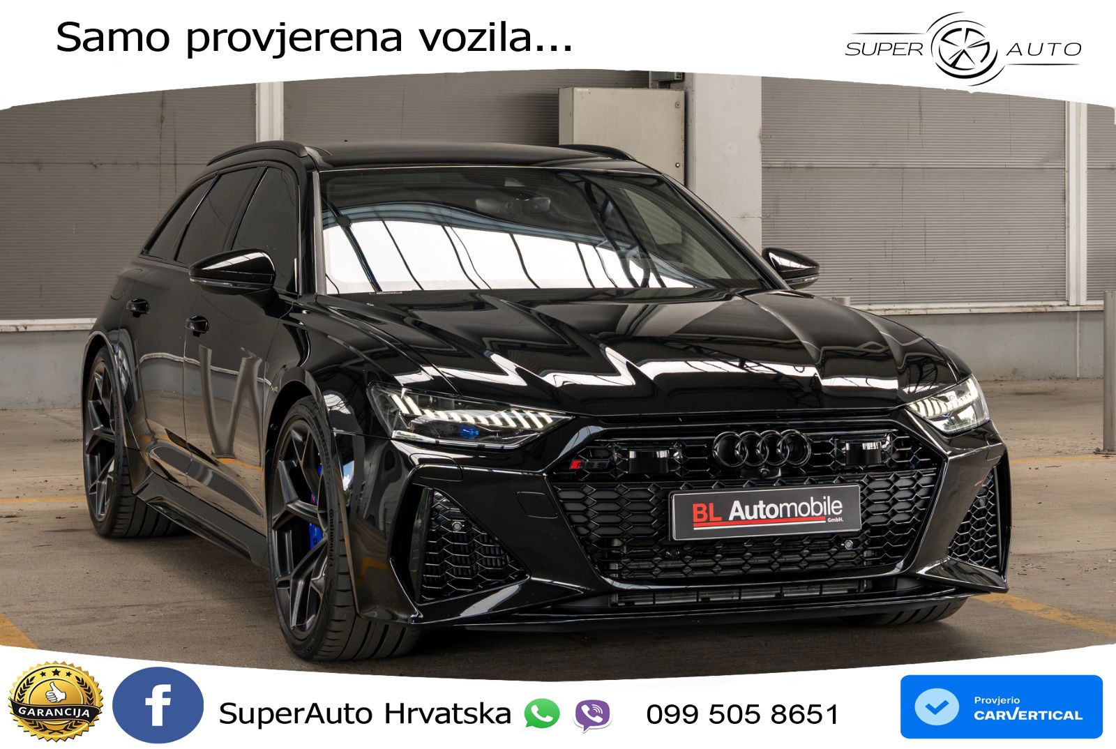 Audi RS6 Avant 4.0 TFSI V8 performance (630 KS)  quattro tiptronic LED+GR SJED+ACC