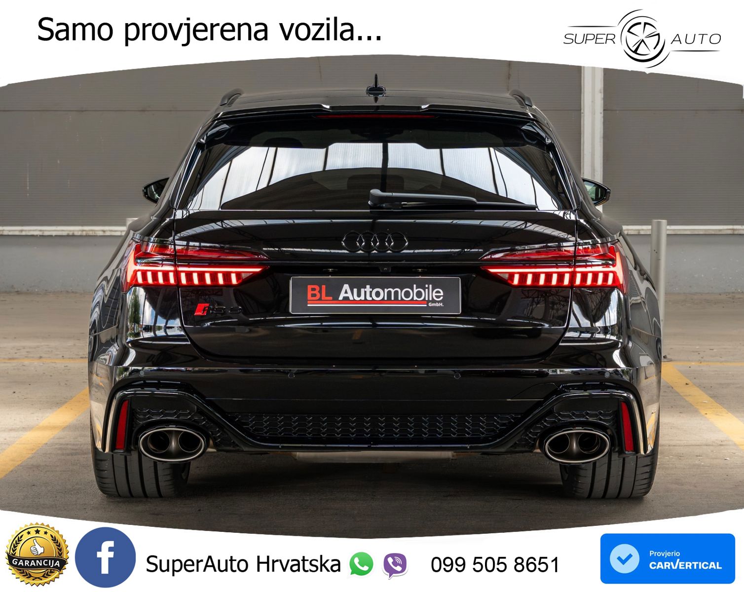Audi RS6 Avant 4.0 TFSI V8 performance (630 KS)  quattro tiptronic LED+GR SJED+ACC