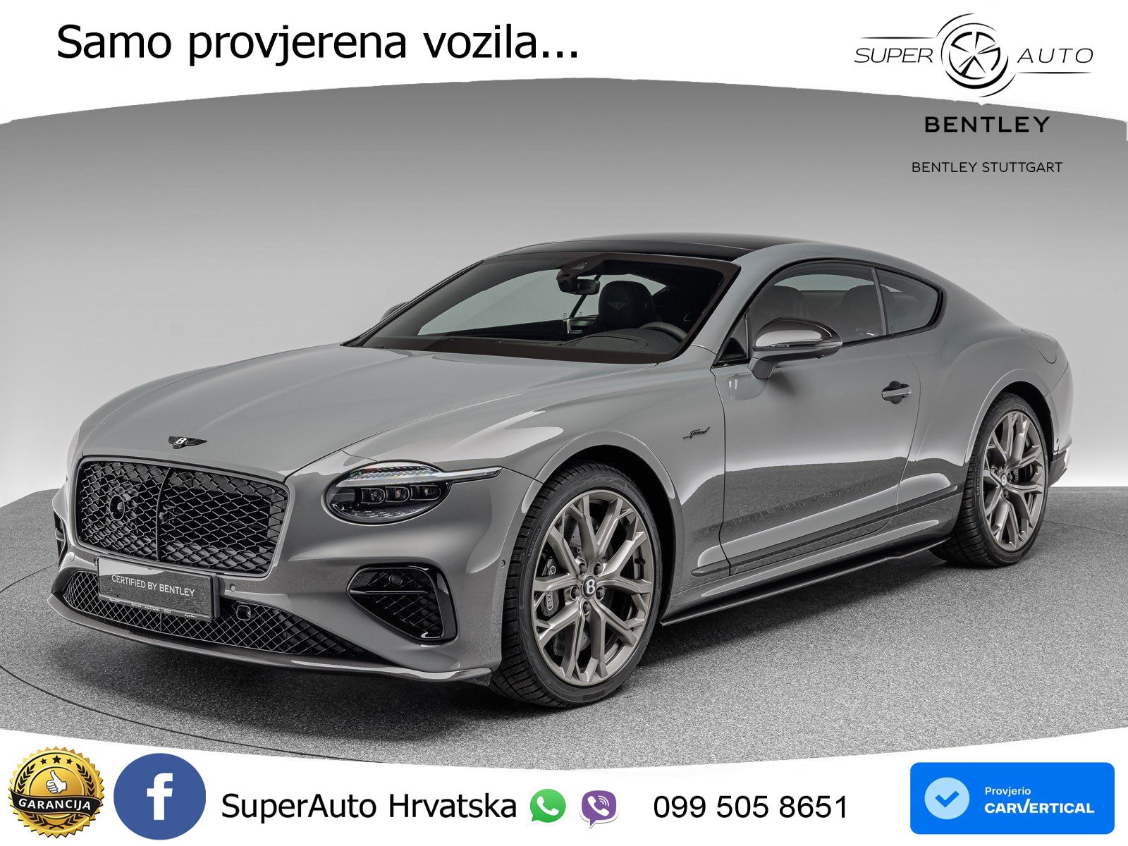 Bentley Continental GT IV 4.0 V8 TFSi (782 KS) AWD DCT LED+GR SJED+ACC