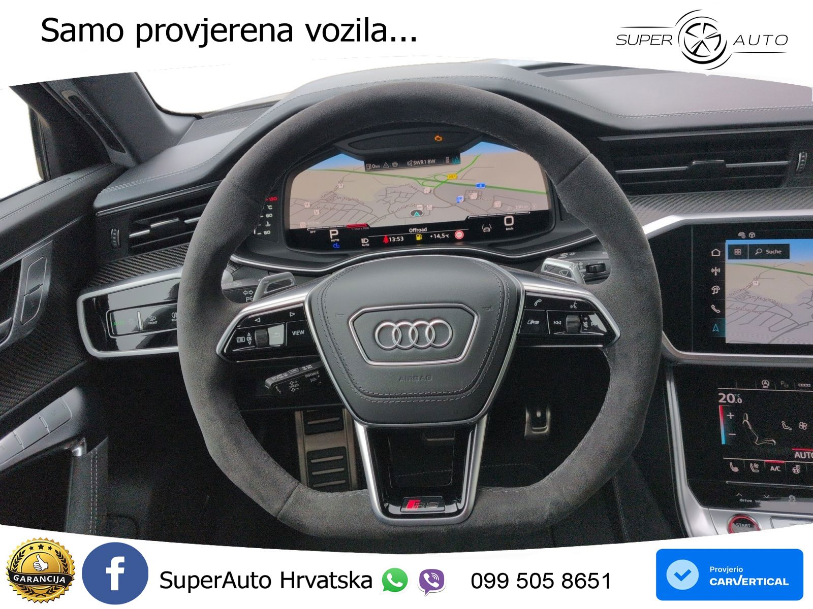Audi RS6 Avant 4.0 TFSI V8 performance (630 KS)  quattro tiptronic LED+GR SJED+ACC
