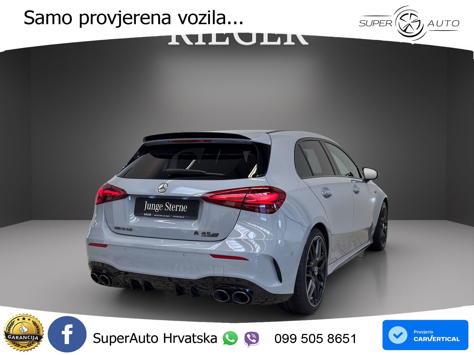 Mercedes-Benz AMG A 45 S 4MATIC+ AMG SPEEDSHIFT DCT 8G ACC+HEAD+GR SJED+360+PANO