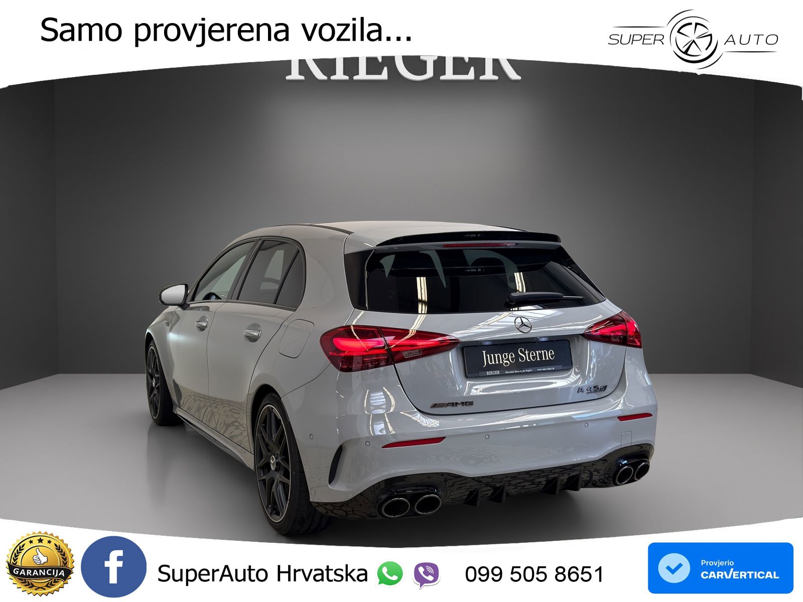 Mercedes-Benz AMG A 45 S 4MATIC+ AMG SPEEDSHIFT DCT 8G ACC+HEAD+GR SJED+360+PANO