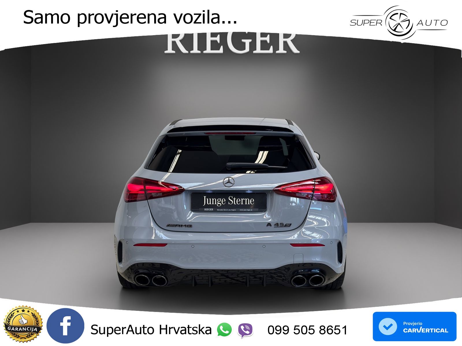 Mercedes-Benz AMG A 45 S 4MATIC+ AMG SPEEDSHIFT DCT 8G ACC+HEAD+GR SJED+360+PANO