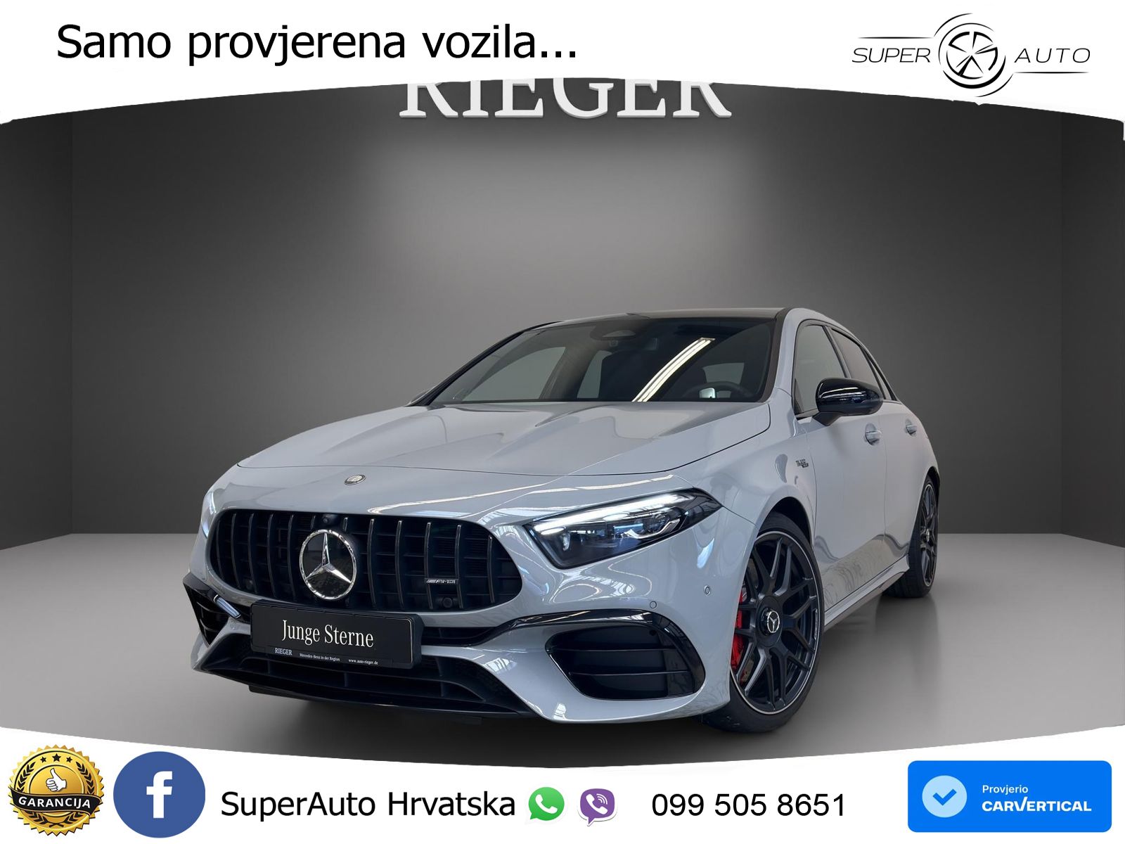 Mercedes-Benz AMG A 45 S 4MATIC+ AMG SPEEDSHIFT DCT 8G ACC+HEAD+GR SJED+360+PANO