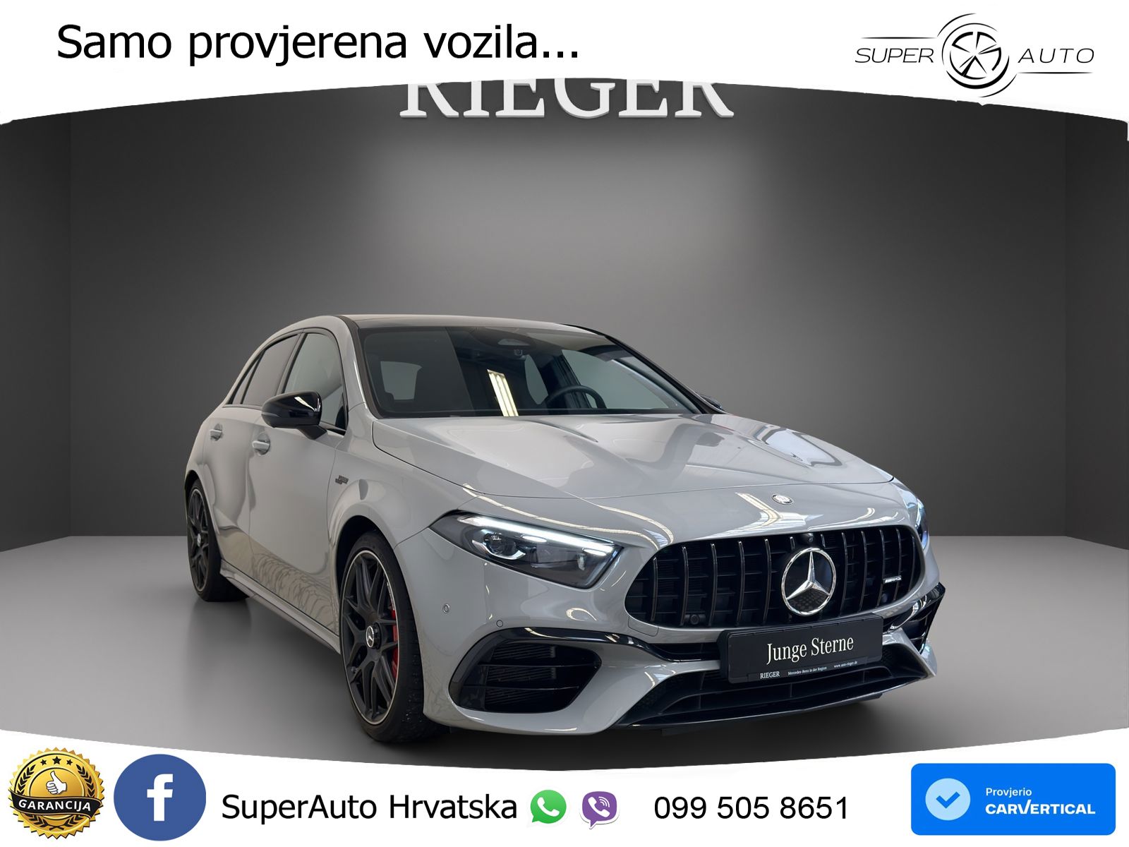 Mercedes-Benz AMG A 45 S 4MATIC+ AMG SPEEDSHIFT DCT 8G ACC+HEAD+GR SJED+360+PANO