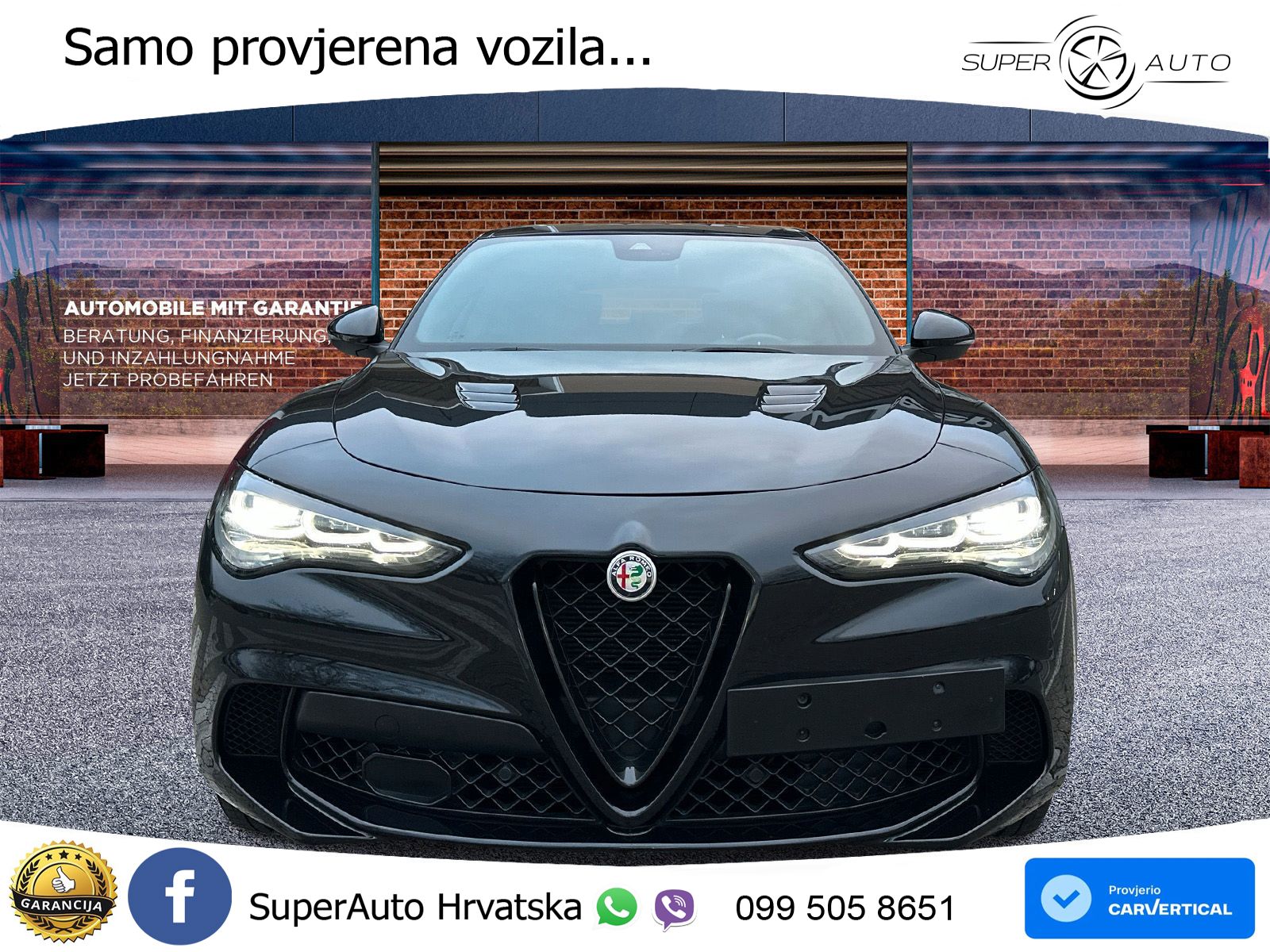 Alfa Romeo Stelvio Quadrifoglio 2.9 V6 Bi-Turbo (520 KS) Q4 Automatic LED+GR SJED+ACC