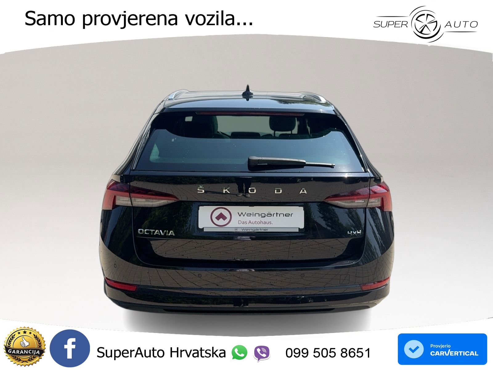 Škoda Octavia Combi 2.0 TSI (190 KS) 4x4 DSG LED+GR SJED+ACC