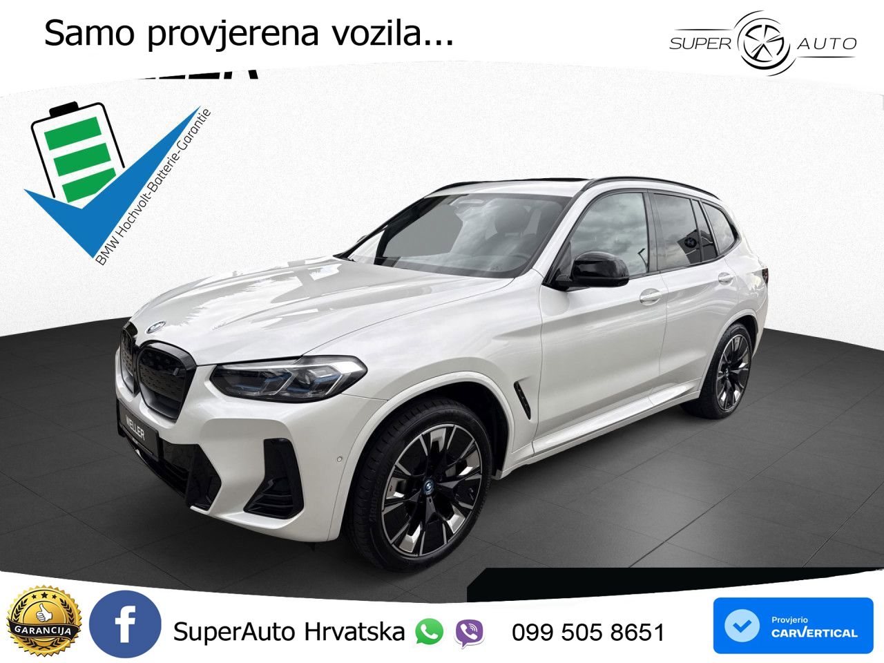 BMW iX3 80 kWh (286 KS) M Sport ACC+HEAD+GR SJED+360+PANO