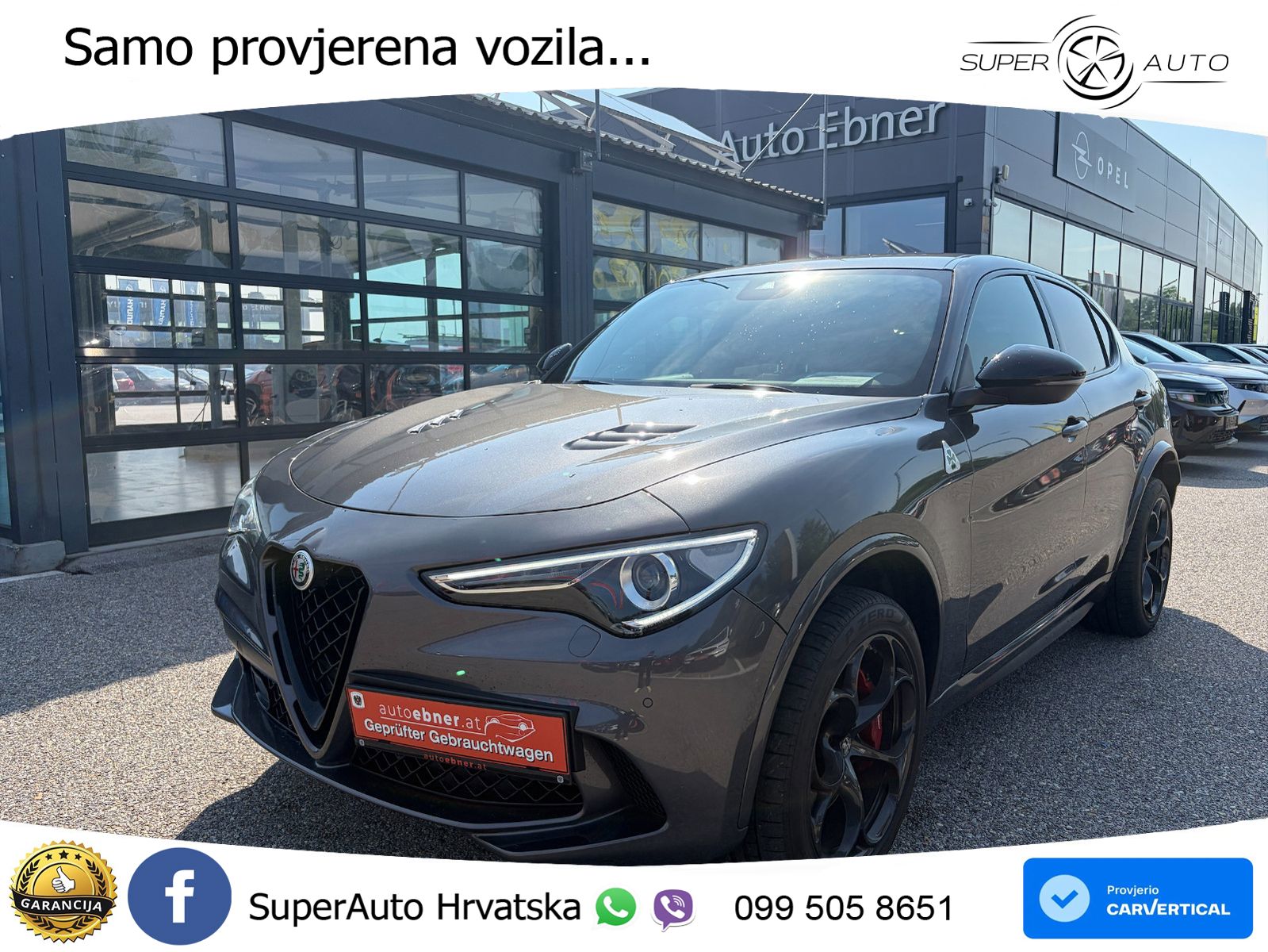 Alfa Romeo Stelvio Quadrifoglio 2.9 V6 Bi-Turbo (520 KS) Q4 Automatic LED+GR SJED+ACC
