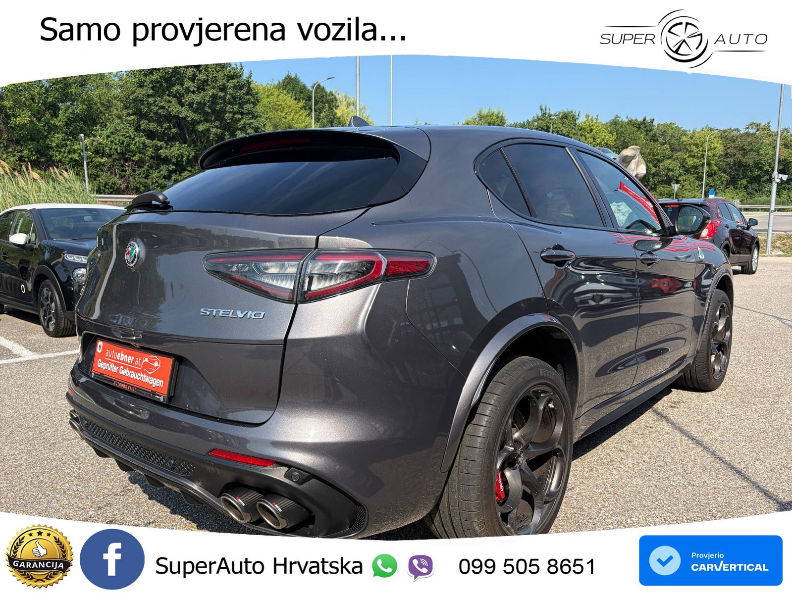 Alfa Romeo Stelvio Quadrifoglio 2.9 V6 Bi-Turbo (520 KS) Q4 Automatic LED+GR SJED+ACC