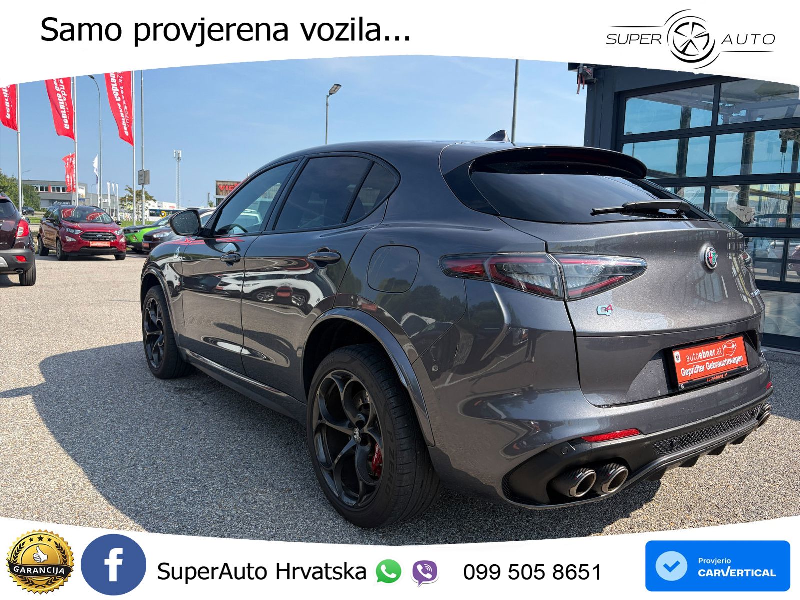 Alfa Romeo Stelvio Quadrifoglio 2.9 V6 Bi-Turbo (520 KS) Q4 Automatic LED+GR SJED+ACC