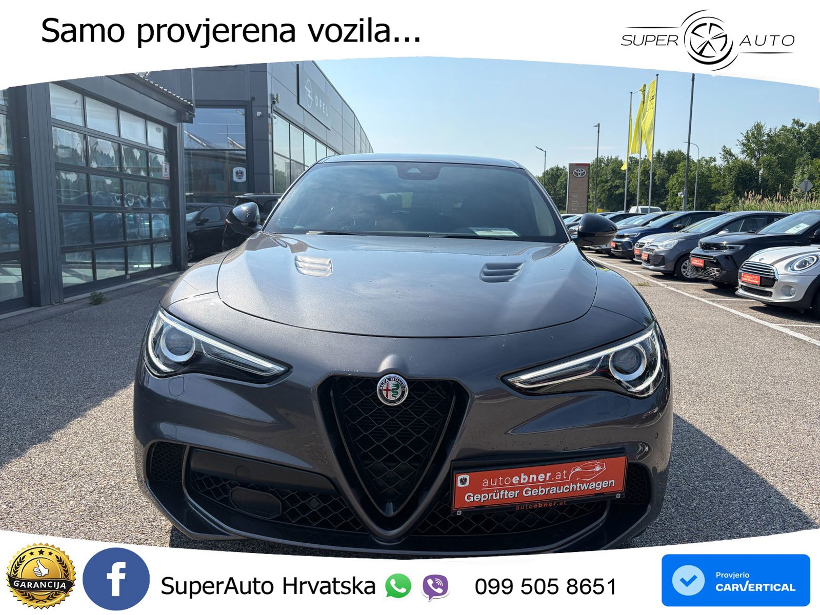 Alfa Romeo Stelvio Quadrifoglio 2.9 V6 Bi-Turbo (520 KS) Q4 Automatic LED+GR SJED+ACC