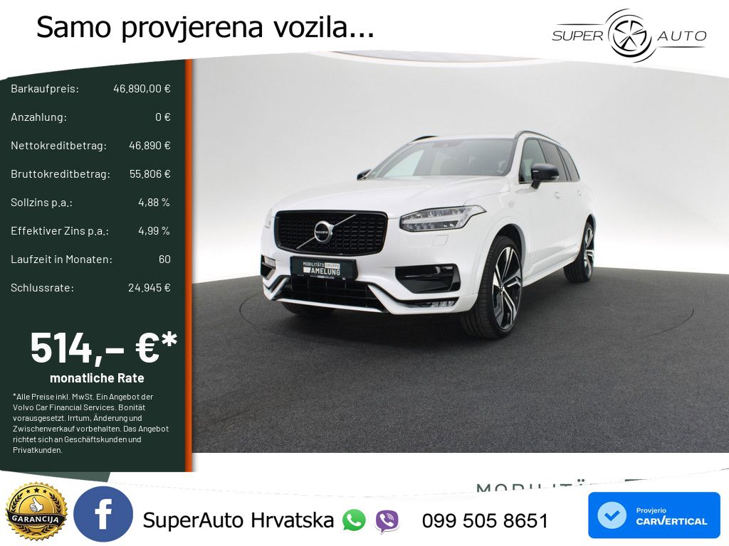 Volvo XC90 2.0 B5 Diesel AWD Automatic ZRAČNI+ACC+GR SJED+KAM+PANO
