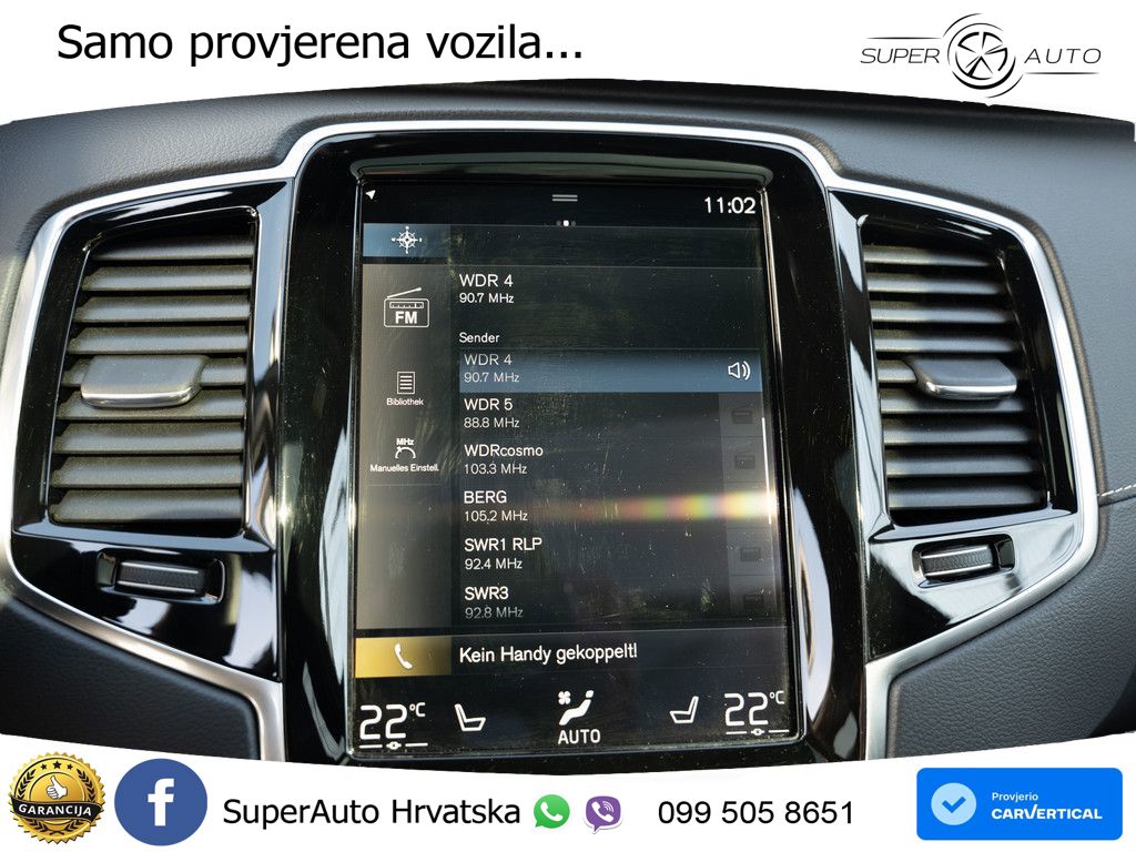 Volvo XC90 2.0 B5 Diesel AWD Automatic ZRAČNI+ACC+GR SJED+KAM+PANO