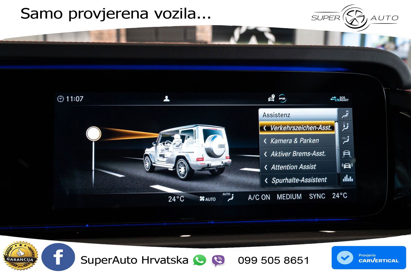 Mercedes AMG G 63 Long V8 (585 KS) 4MATIC 9G-TRONIC AMG SPEEDSHIFT PLUS ACC+GR SJED+360+PANO