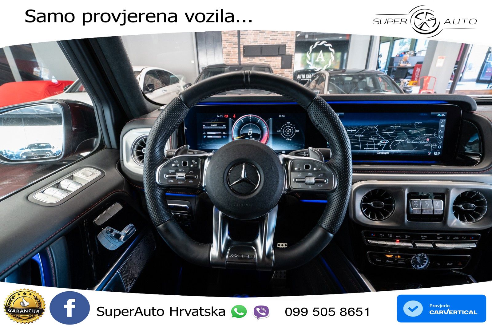 Mercedes AMG G 63 Long V8 (585 KS) 4MATIC 9G-TRONIC AMG SPEEDSHIFT PLUS ACC+GR SJED+360+PANO