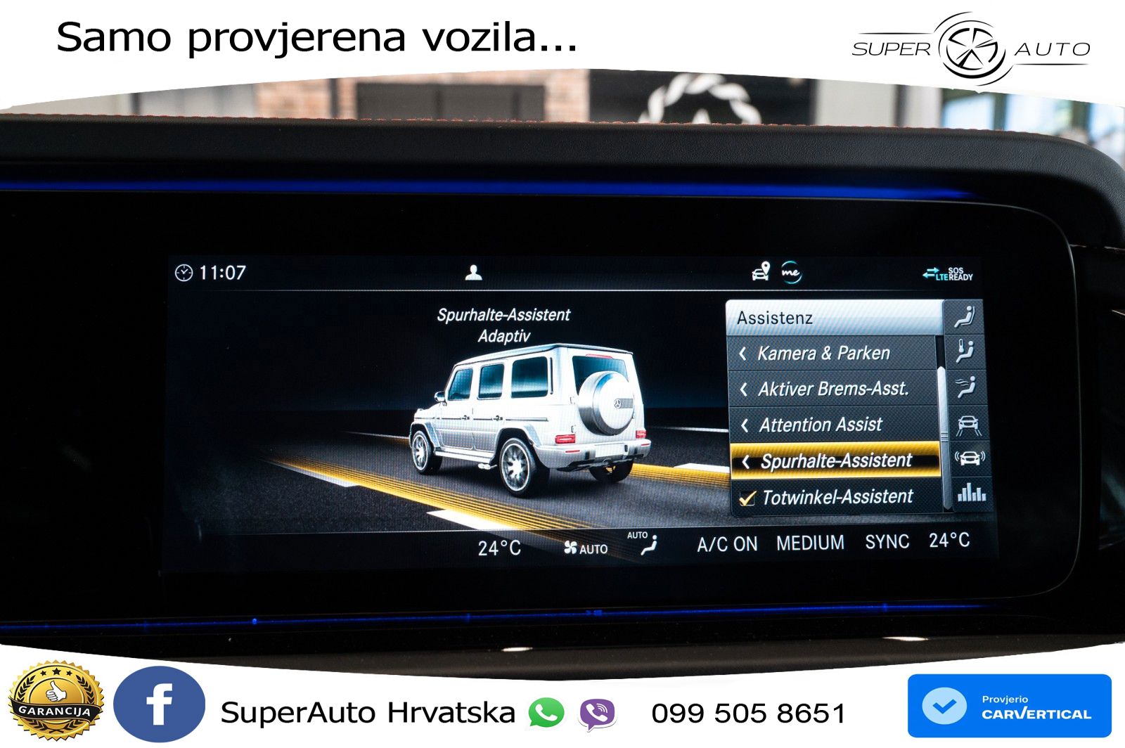 Mercedes AMG G 63 Long V8 (585 KS) 4MATIC 9G-TRONIC AMG SPEEDSHIFT PLUS ACC+GR SJED+360+PANO