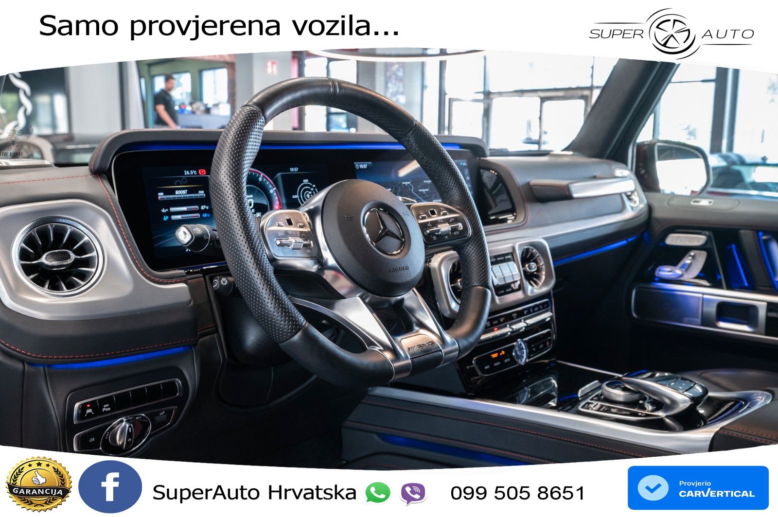 Mercedes AMG G 63 Long V8 (585 KS) 4MATIC 9G-TRONIC AMG SPEEDSHIFT PLUS ACC+GR SJED+360+PANO