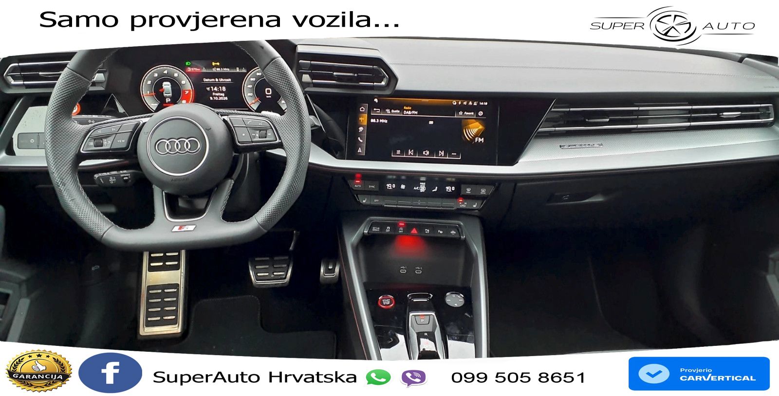Audi S3 Limuzina 2.0 TFSI (333 KS) quattro S tronic MATRIX+GR SJED+KAM
