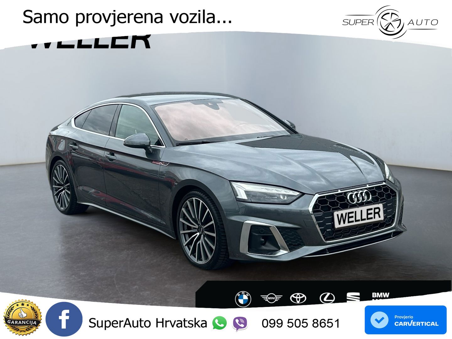 Audi A5 Sportback  40 TFSI (204 KS) S tronic S line LED+GR SJED+ACC