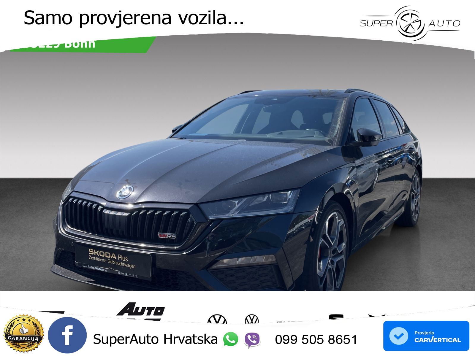 Škoda Octavia Combi RS 2.0 TSI (245 KS) DSG LED+GR SJED+ACC