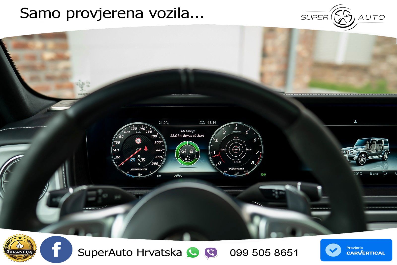 Mercedes AMG G 63 Long V8 (585 KS) 4MATIC 9G-TRONIC AMG SPEEDSHIFT PLUS Manufaktur LED+GR SJED+ACC