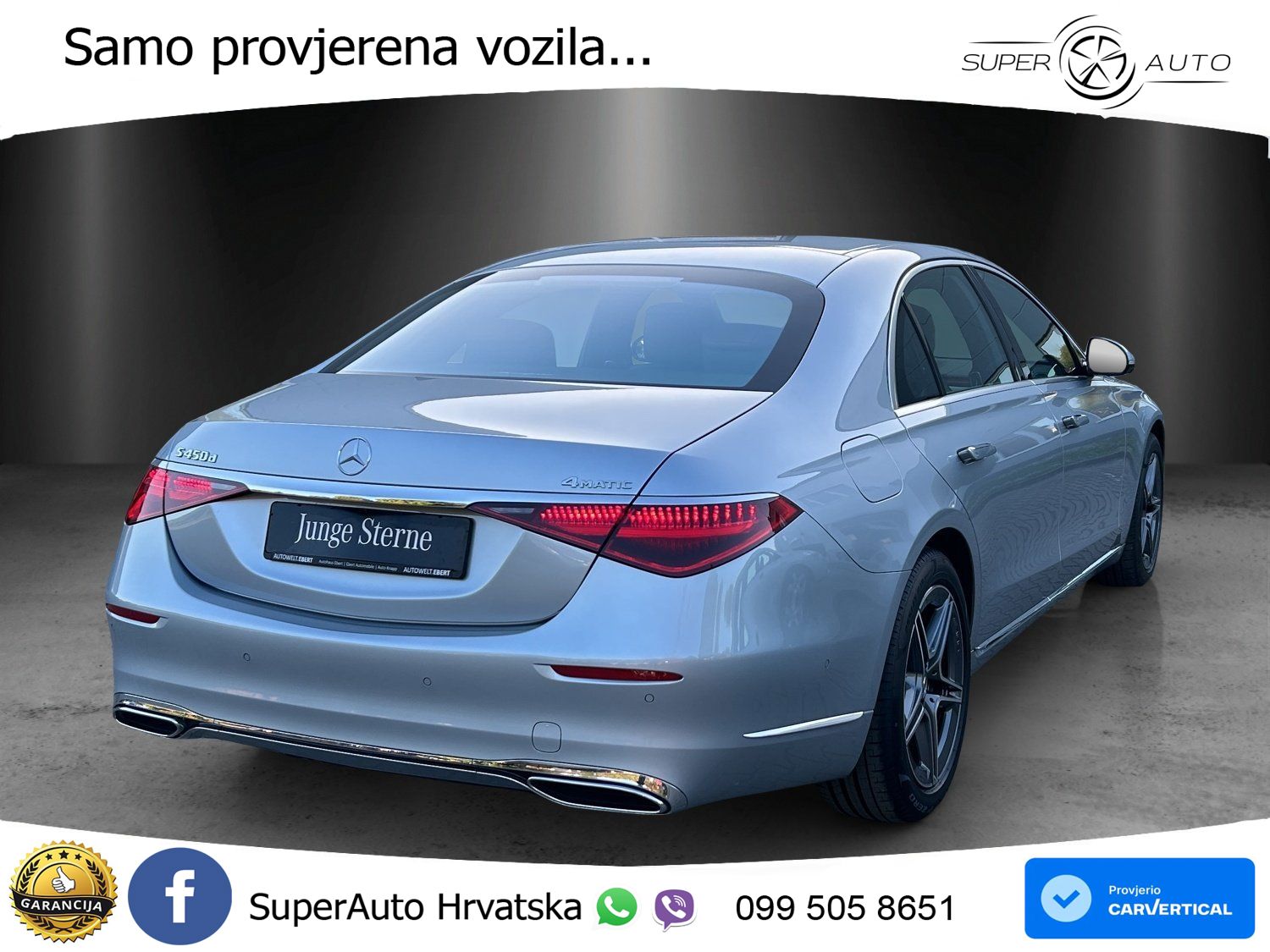 Mercedes S 450d (367 KS) EQ Boost 4MATIC 9G-TRONIC Manufaktur ZRAČNI+ACC+4xGR SJED+360